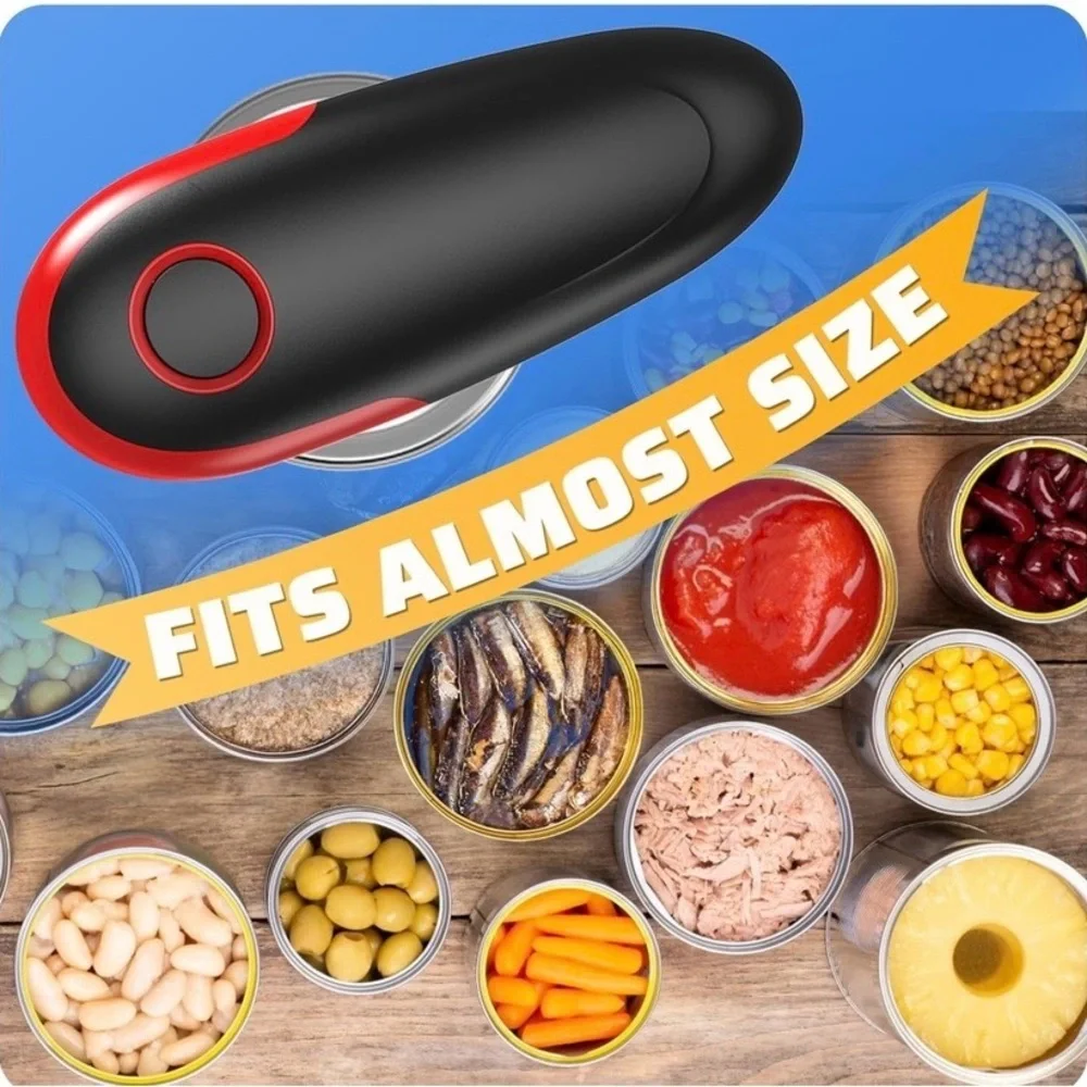 NEW - Electric Can Opener, One-Touch Automatic Can Opener Fits All Can Size